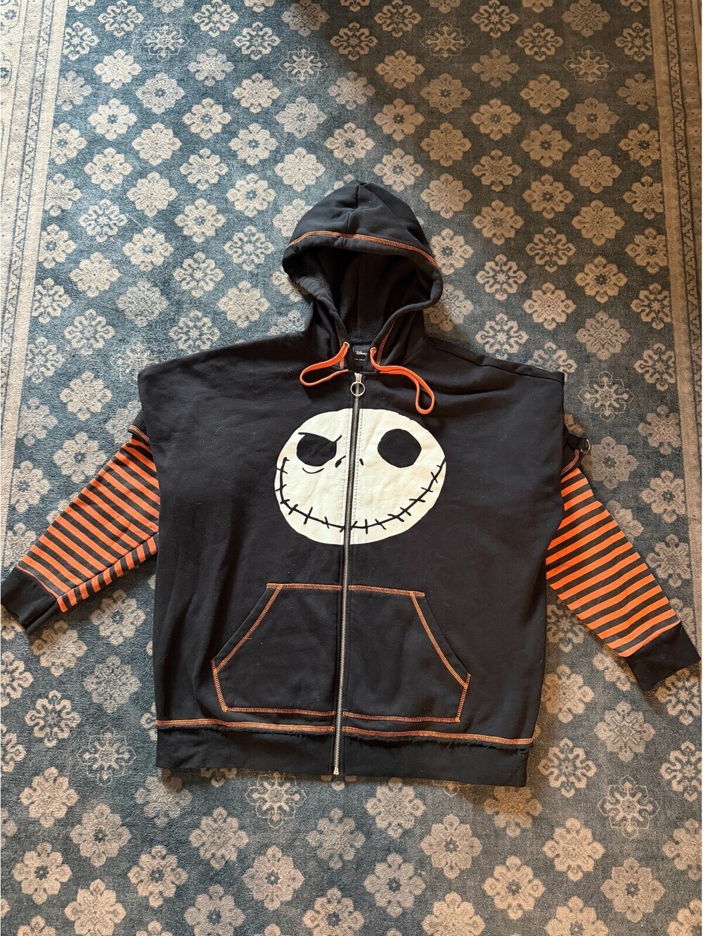 Her Universe Jack Skellington Nightmare Before Christmas Zip Hoodie Size 2